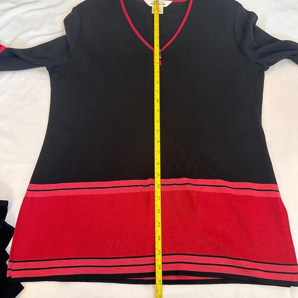 Exclusively Misook Set of two Top Long Sleeves Sweater Colorblock Women's Sz M - Picture 9 of 13